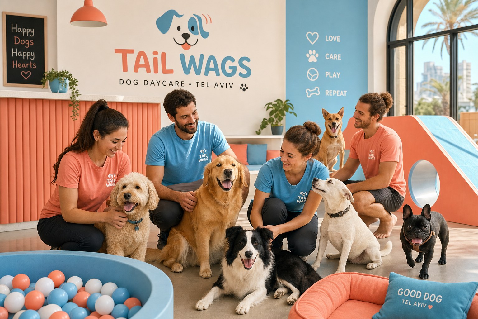 Paws on TLV team with happy dogs